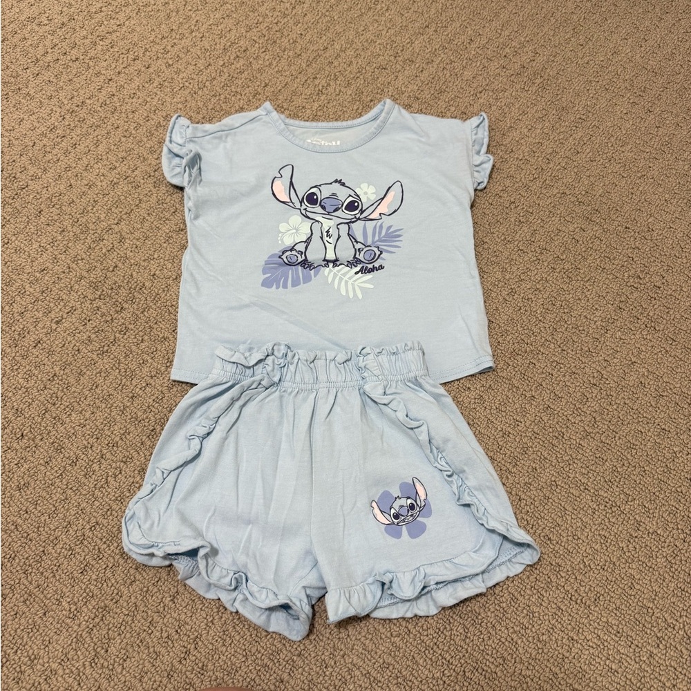 Disney Blue Stitch Kids Matching Set